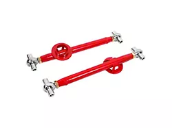 BMR Double Adjustable Rear Lower Control Arms with Spring Bracket; Rod Ends; Red (79-04 Mustang, Excluding 99-04 Cobra)