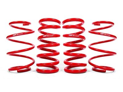 BMR Front and Rear Lowering Springs; Drag Version; Red (15-25 Mustang w/o MagneRide)