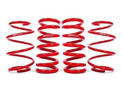 BMR Front and Rear Lowering Springs; Drag Version; Red (15-24 Mustang w/o MagneRide)