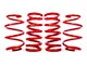 BMR Front and Rear Lowering Springs; Drag Version; Red (15-24 Mustang w/o MagneRide)