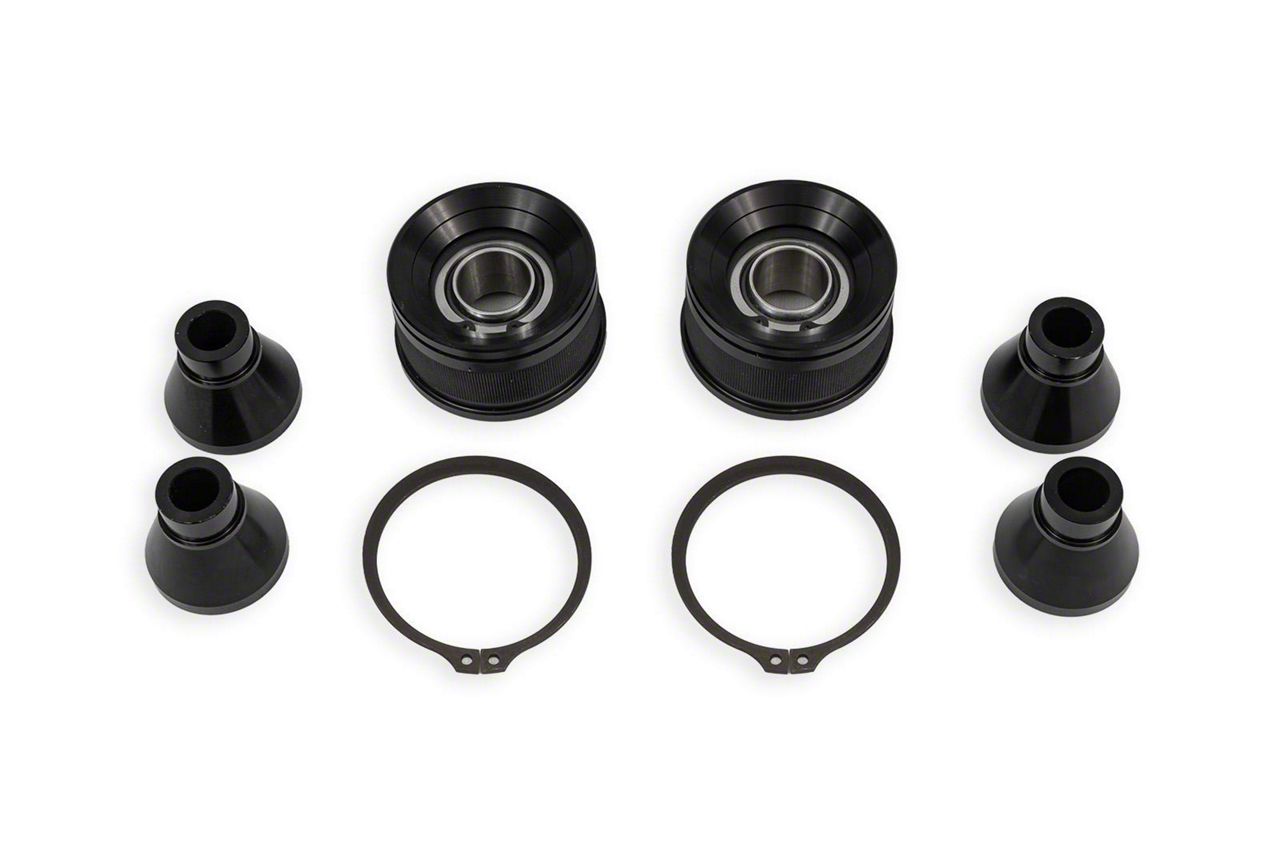 BMR Mustang Front Radius Rod Bearing Kit; Black Anodized BMR