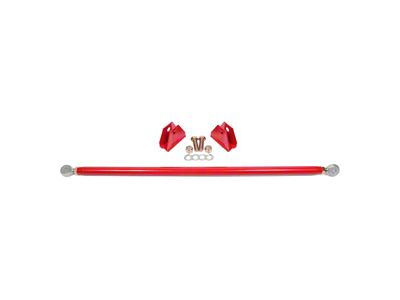 BMR Rear Strut Tower Brace; Red (15-25 Mustang)