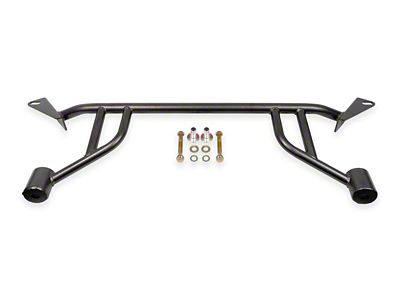 BMR Front Subframe Chassis Brace; 4-Point; Black Hammertone (24-26 Mustang)