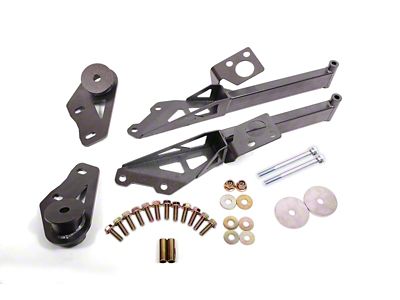BMR IRS Subframe Support Brace; Black Hammertone (15-25 Mustang)