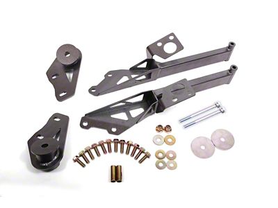 BMR IRS Subframe Support Brace; Black Hammertone (15-24 Mustang)