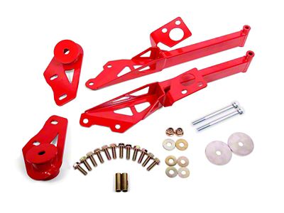 BMR IRS Subframe Support Brace; Red (15-25 Mustang)