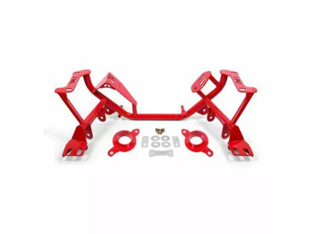 BMR K-Member with Spring Perches; Standard Version; Red (79-95 Mustang)