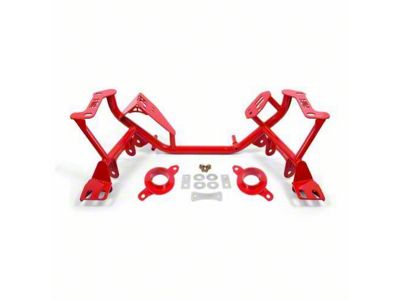 BMR K-Member with Spring Perches; Standard Version; Red (79-95 Mustang)