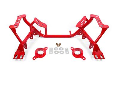BMR K-Member with Spring Perches; Standard Version; Red (96-04 Mustang)