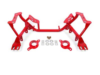 BMR K-Member with Spring Perches; Standard Version; Red (96-04 Mustang)
