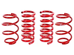 BMR Front and Rear Lowering Springs; Performance Version; Red (15-24 Mustang w/o MagneRide)