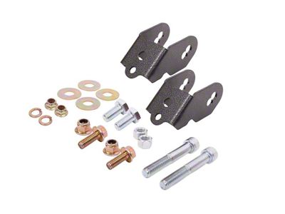 BMR Rear Camber Adjustment Lockout Kit; Black Hammertone (15-24 Mustang)