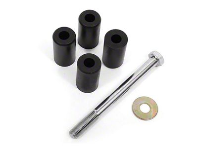 BMR Rear Cradle Bushing Kit; Center Sleeves; Black (15-25 Mustang)