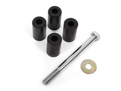 BMR Rear Cradle Bushing Kit; Center Sleeves; Black (15-24 Mustang)