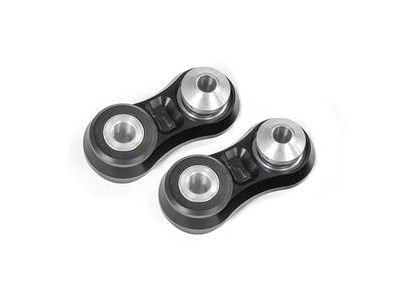 BMR Rear Lower Vertical Links; Delrin/Spherical; Black Anodized (20-22 Mustang GT500; 24-25 Mustang w/ Performance Pack, Dark Horse)