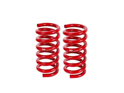BMR Rear Lowering Springs; Handling Version; Red (15-25 Mustang w/o MagneRide)