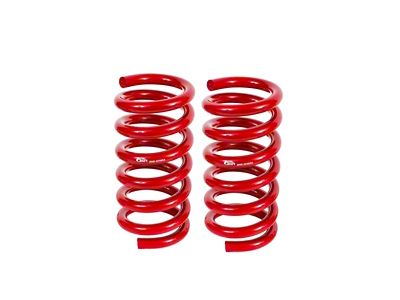 BMR Rear Lowering Springs; Handling Version; Red (15-24 Mustang w/o MagneRide)