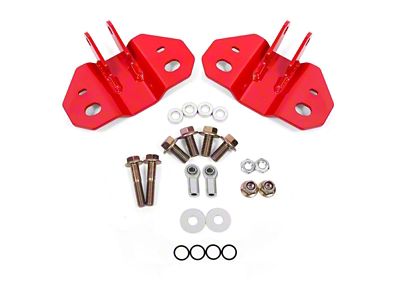 BMR Adjustable Rear Upper Shock Mount; Red (15-25 Mustang w/o MagneRide)
