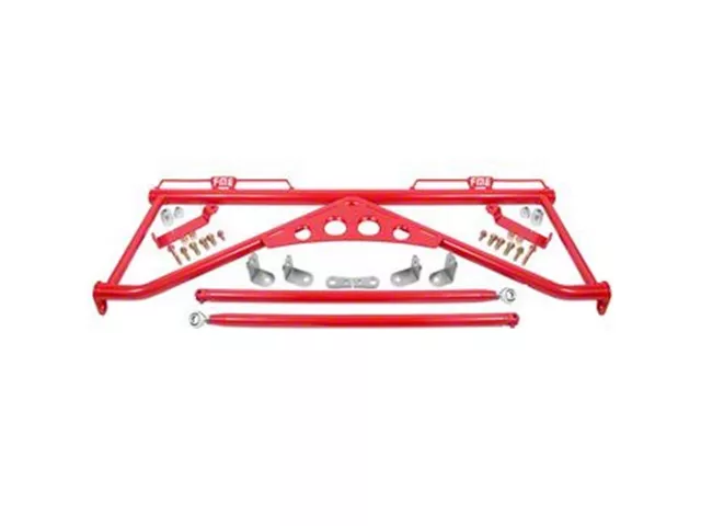 BMR Seat Harness Bar; Red (15-23 Mustang)