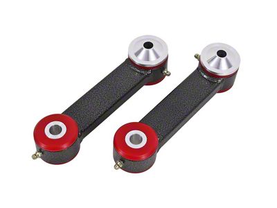 BMR Rear Lower Vertical Links; Polyurethane Bushings; Black Hammertone (15-23 Mustang, Excluding GT500; 24-25 Mustang w/o Performance Pack)