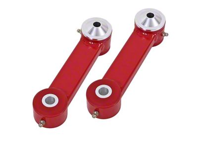 BMR Rear Lower Vertical Links; Polyurethane Bushings; Red (15-23 Mustang, Excluding GT500; 24-25 Mustang w/o Performance Pack)