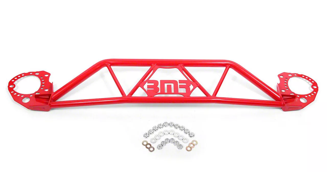 ムスタングさん専用 BMR Mustang Tubular Strut Tower Brace; Red BMR-STB760R (15