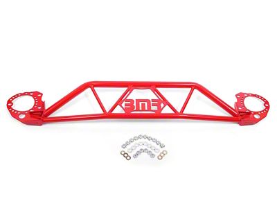 BMR Tubular Strut Tower Brace; Red (15-25 Mustang GT, EcoBoost, Dark Horse)