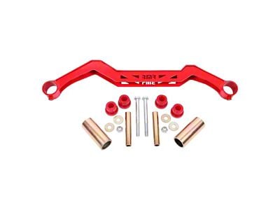 BMR Transmission Crossmember for TH350/PG/700R4/C4/C6/AOD/4L60 Transmissions; Red (79-93 Mustang)