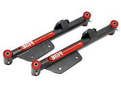 BMR Non-Adjustable DOM Rear Lower Control Arms; Polyurethane Bushings; Black Hammertone (79-98 Mustang)