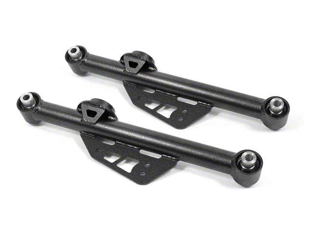 BMR Non-Adjustable DOM Rear Lower Control Arms; Spherical Bearings; Black Hammertone (99-04 Mustang, Excluding Cobra)