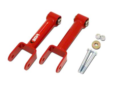 BMR Non-Adjustable DOM Rear Upper Control Arms; Spherical Bearings; Red (79-04 Mustang, Excluding 99-04 Cobra)