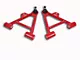 BMR Non-Adjustable Front Lower Coil-Over A-Arms; Polyurethane Bushings; Standard Ball Joint; Red (79-93 Mustang)