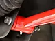 BMR Non-Adjustable Front Lower Spring Pocket A-Arms; Polyurethane Bushings; Tall Ball Joint; Red (94-04 Mustang)