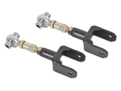 BMR On-Car Adjustable DOM Rear Upper Control Arms; Rod Ends; Black Hammertone (79-04 Mustang, Excluding 99-04 Cobra)