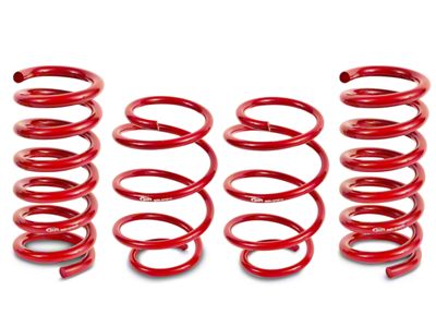 BMR Lowering Springs; Performance Version; Red (15-24 Mustang GT w/o MagneRide)