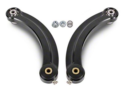 BMR Fixed Rear Upper Control Arm Camber Links; Delrin; Black (15-25 Mustang)