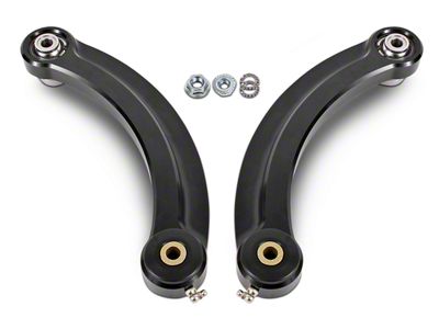 BMR Fixed Rear Upper Control Arm Camber Links; Delrin; Black (15-24 Mustang)