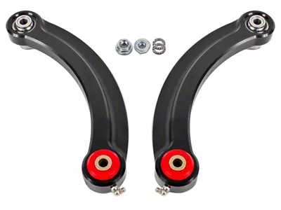 BMR Fixed Rear Upper Control Arm Camber Links; Poly; Black (15-24 Mustang)