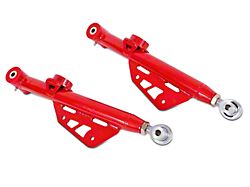 BMR Single Adjustable DOM Rear Lower Control Arms; Polyurethane/Rod End Combo; Red (99-04 Mustang, Excluding Cobra)