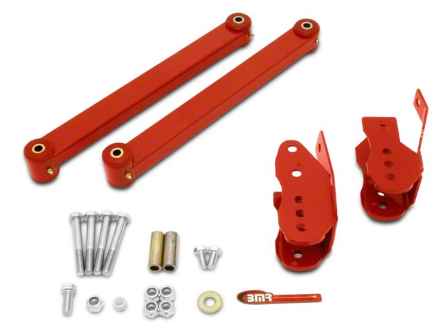 BMR Steel Anti-Wheel Hop Package; Red (05-14 Mustang)