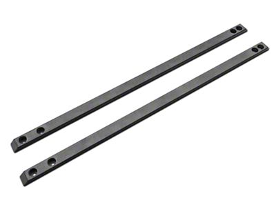 BMR Super Low Profile Chassis Jacking Rails; Black Hammertone (15-25 Mustang Fastback)