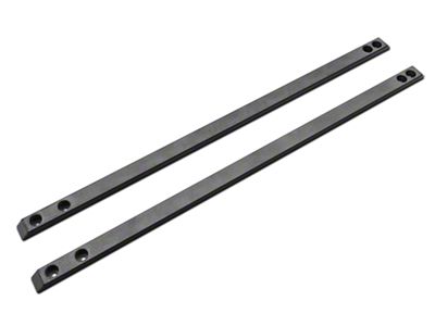 BMR Super Low Profile Chassis Jacking Rails; Black Hammertone (15-24 Mustang Fastback)