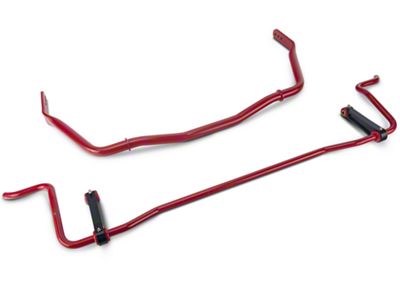 BMR Adjustable Front and Rear Sway Bars; Red (05-10 Mustang)