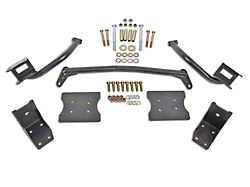 BMR Torque Box Reinforcement Plate Kit; Black Hammertone (79-04 Mustang)