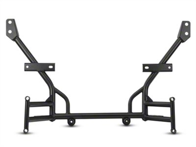 BMR K-Member without Motor Mounts; Standard Rack Mount; Black Hammertone (05-14 Mustang)