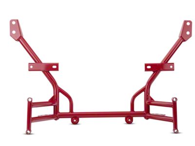 BMR K-Member without Motor Mounts; Standard Rack Mount; Red (05-14 Mustang)