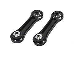BMR Rear Lower Vertical Links; Delrin/Spherical; Black Anodized (15-23 Mustang, Excluding GT500; 24-25 Mustang w/o Performance Pack)