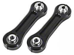 BMR Rear Lower Vertical Links; Spherical Bearings; Black Anodized (15-24 Mustang)