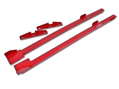 BMR Weld-On Boxed Subframe Connectors; Premium; Red (94-04 Mustang Coupe)