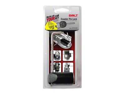 BOLT Lock Trailer Coupler Pin Lock for Late Model Double Cut Keys